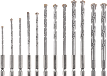 Masonry Drill Bit Set, S-Box, 12 pcs., Ø 3-10 mm