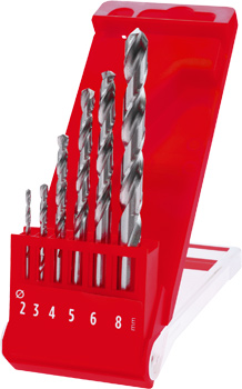 HSS-G Drill Bit Cassette, Ground, 6 pcs., Ø 2-8 mm