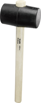 Rubber mallet, wooden shaft