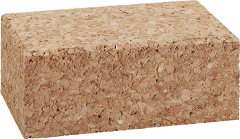 Hand sanding block made of cork, 120 x 80 x 40 mm