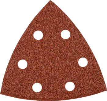 Quick-Stick Aluminium Oxide Sanding Triangles for Wood and Metal, Perforated, 5 pcs., 93 mm, Grit 60