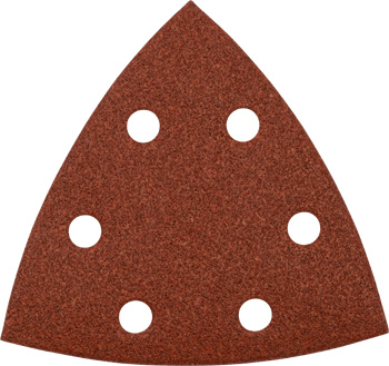 Quick-Stick Aluminium Oxide Sanding Triangles for Wood and Metal, Perforated, 5 pcs., 93 mm, Grit 120