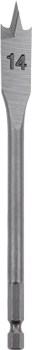 Professional Flat Spade Bit with 1/4" E 6.3 Shank, 150 mm, Ø 14 mm