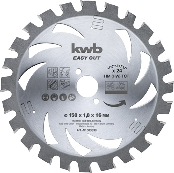 TCT Thin-Cut Circular Saw Blade Longer Battery Life, T24, Ø 150 x 16 mm