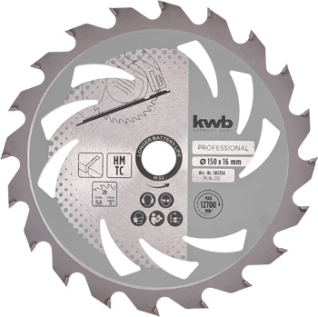 Thin-Cut Circular Saw Blade, TCT, T 20, Ø 150 x 16 mm