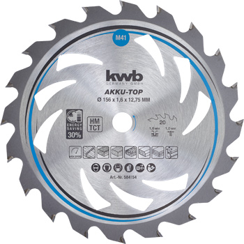 Thin-Cut Circular Saw Blade, TCT, T 20, Ø 156 x 12.75 mm