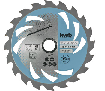 Thin-Cut Circular Saw Blade, TCT, T 20, Ø 160 x 20 mm