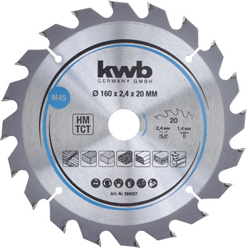 Chipboard Circular Saw Blades for Hand Saws, T20, Ø 160 x 20 mm