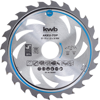 Thin-Cut Circular Saw Blade, TCT, T 24, Ø 170 x 30 mm