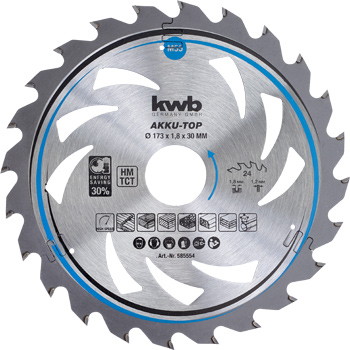 Thin-Cut Circular Saw Blade, TCT, T 30, Ø 173 x 30 mm