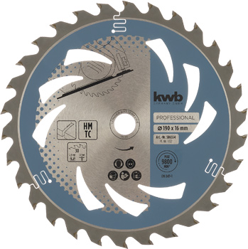 Thin-Cut Circular Saw Blade, TCT, T 30, Ø 190 x 16 mm