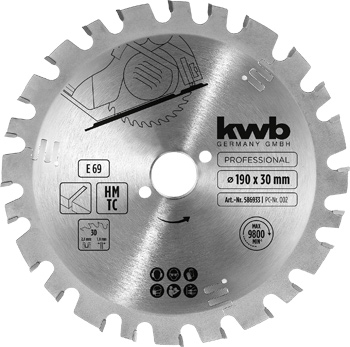 TCT Circular Saw Blade Multicut, Ø 190 x 30 mm       