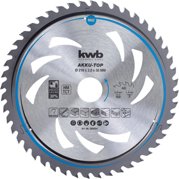 Thin-Cut Circular Saw Blade, TCT, T48, Ø 216 x 30 mm