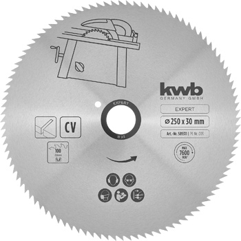 CV Circular Saw Blade for Profiled Wood, Ø 250 x 30 mm