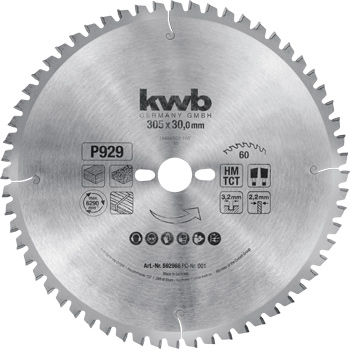 TCT Circular Saw Blade for Precision Cuts, T 60, Ø 305 x 30 mm