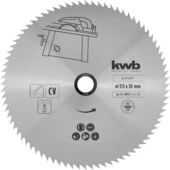 CV Circular Saw Blade for Profiled Wood, Ø 315 x 30 mm