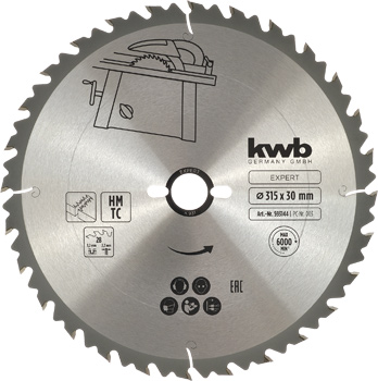 Bois de construction lames de scies circulaires pour la construction et la table scies Ø 315 x 30 mm