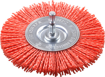 Brosse plate en nylon de kwb pour utilisation sur perceuses et visseuses