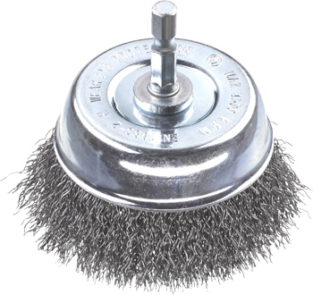 Cup brush, HSS steel wire, crimped, ø 75 mm