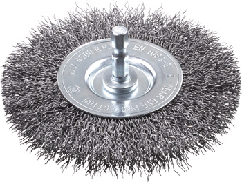 Brosses plates à fils d’acier ARS ondulés de kwb pour utilisation sur perceuses et visseuses