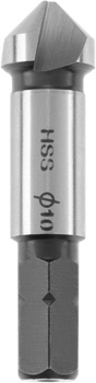 HSS Countersink, 1/4" Hexagon Shank, Ø 10 mm 