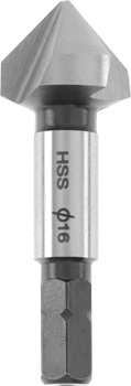 Avellanador HSS, 1/4" hexagonal, ø 16 mm