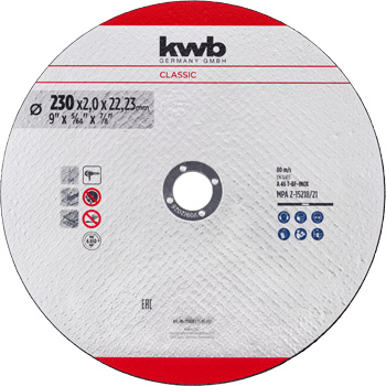 Classic Inox Fibre Cutting Disc Set for Metal, Straight, Extra Thin, 5 pcs., Ø 230 x 2 mm