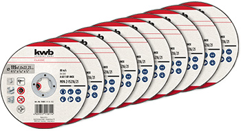 Classic Inox Fibre Cutting Disc Set for Metal, Straight, Extra Thin, in Tin, 10 pcs.