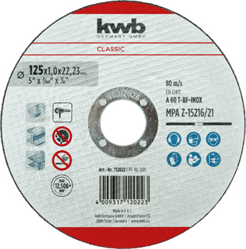 Thin Cutting Disc Set, 10-pcs., Ø 125 x 1 mm