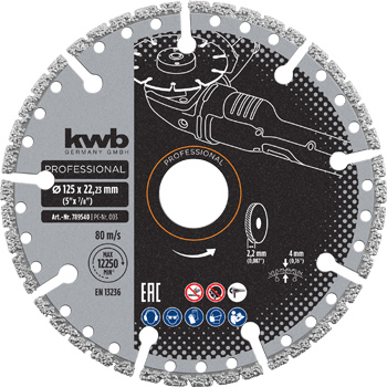 Multicut Diamond Cutting Disc with Segmented Rim, Ø 125 x 1.4 mm