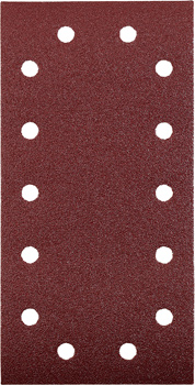 Quick-Stick Aluminium Oxide Abrasive Strip for Wood and Metal, Perforated, 5 pcs., 115 x 230 mm, Grit 80